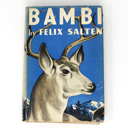 Book, Bambi, Felix Salten, Hardcover, Vintage 1929