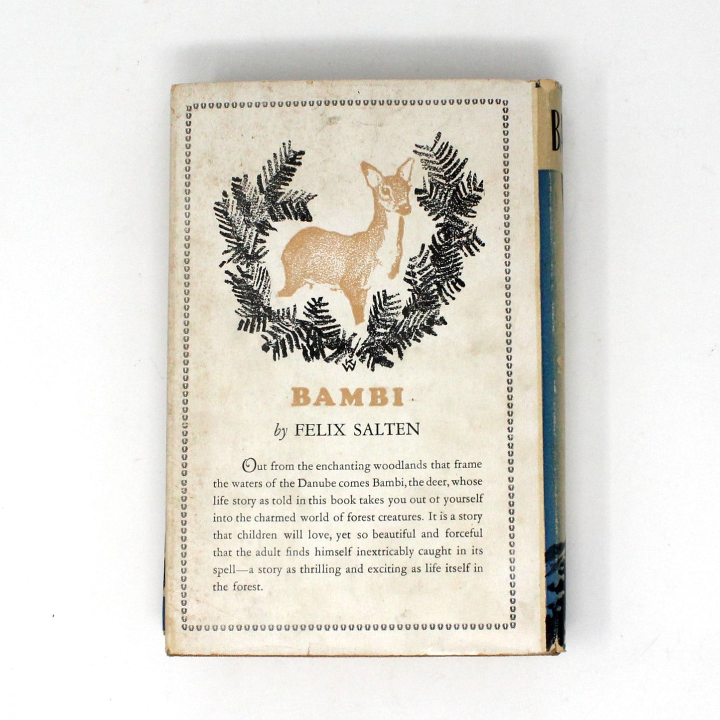 Book, Bambi, Felix Salten, Hardcover, Vintage 1929