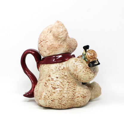 Teapot, Teddy Bear with Toys, Figural Ceramic Teapot, Vintage Collectible