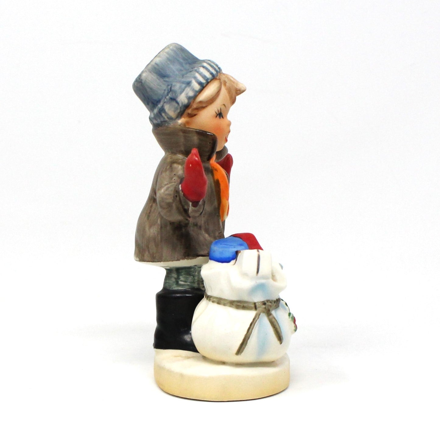 Figurine, Napco, Boy Figurine with Christmas Gift Sack #8367, Vintage