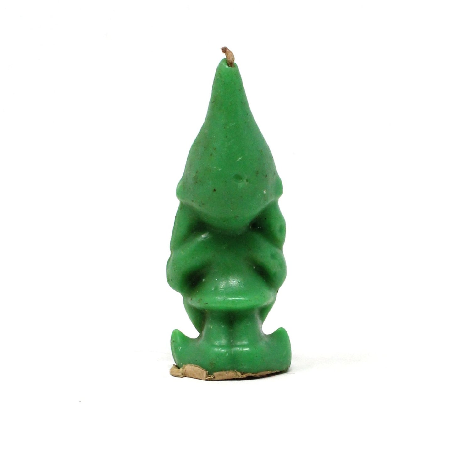 Candle, Gurley Novelty, Figural Green Elf / Gnome Christmas Candle Vintage