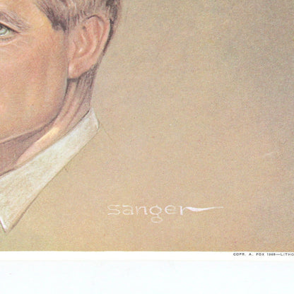 Print, John F. and Robert F Kennedy Lithograph Portraits, Artist Signed Sanger, NOS, Vintage, 1968