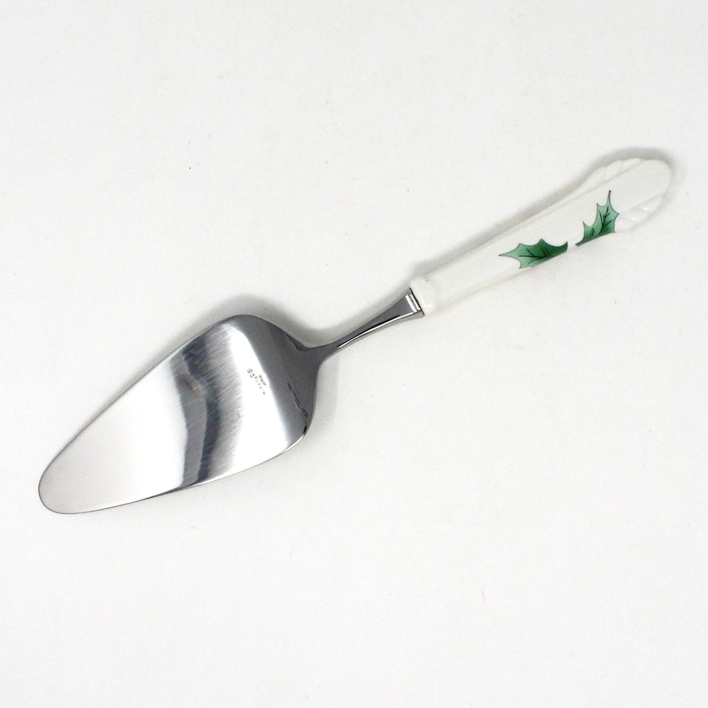 Cake Knife / Lifter, Mikasa, Ribbon Holly, Christmas Serveware, Bone China, Vintage