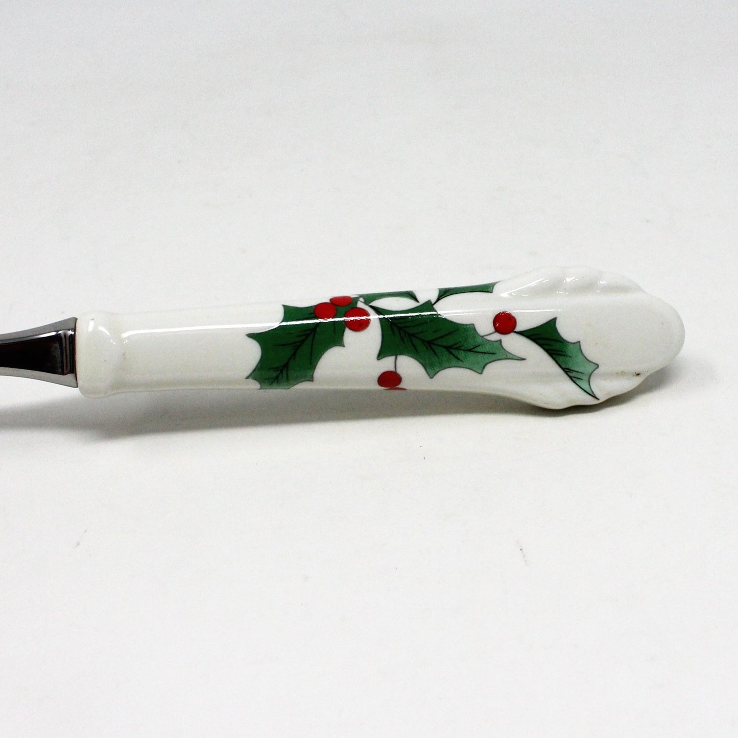 Cake Knife / Lifter, Mikasa, Ribbon Holly, Christmas Serveware, Bone China, Vintage