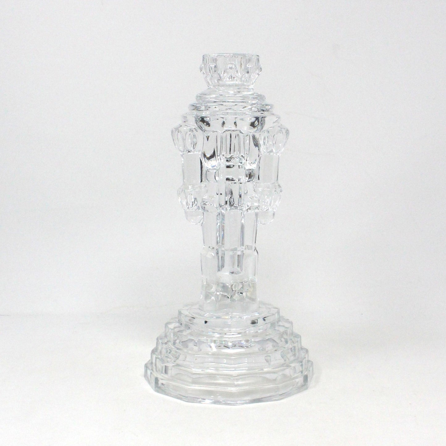 Candle Holder, Christmas Nutcracker, Princess House, St. George Crystal, Vintage