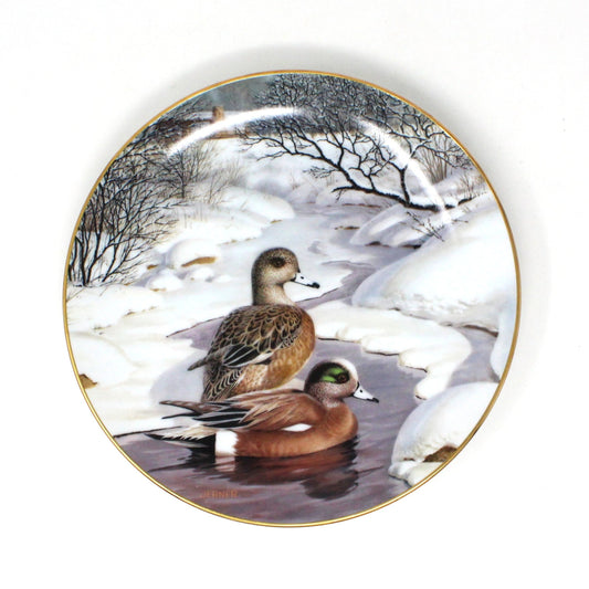 Decorative Plate, Knowles, The American Wigeon Duck, Jerner's Ducks, Vintage, 1988