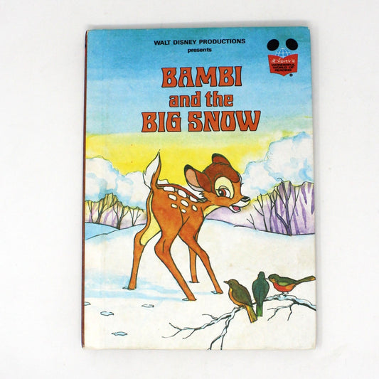 Children's Book, Bambi and the Big Snow, Disney's Wonderful World of Reading, Hardcover, Vintage 1983, Book Club