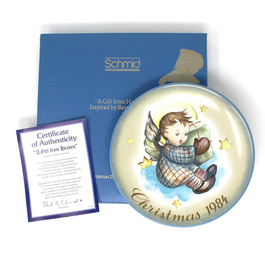 Decorative Plate, Schmid Brothers, Christmas Plate Hummel 1984, A Gift from Heaven, In Box, Vintage