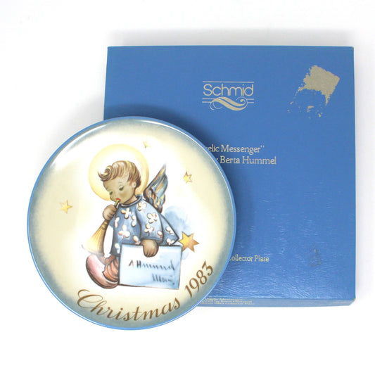 Decorative Plate, Schmid Brothers, Christmas Plate Hummel 1983, Angelic Messenger, In Box, Vintage