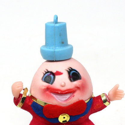 Ornaments, Humpty Dumpty Christmas Ornament, Flocked, Kitsch, Vintage