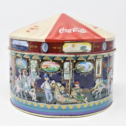 Gift Tin / Cookie Tin, Coca Cola Carousel / Merry Go Round, Tin, Collectible 1997