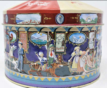 Gift Tin / Cookie Tin, Coca Cola Carousel / Merry Go Round, Tin, Collectible 1997