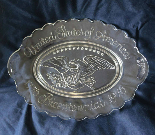 Tray, Avon, Bicentennial Eagle 1776-1976 Glass Dish, Vintage