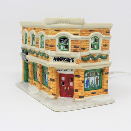 Christmas Village, It's a Wonderful Life, Bedford Falls, Bailey Building & Loan 1994, SOLD