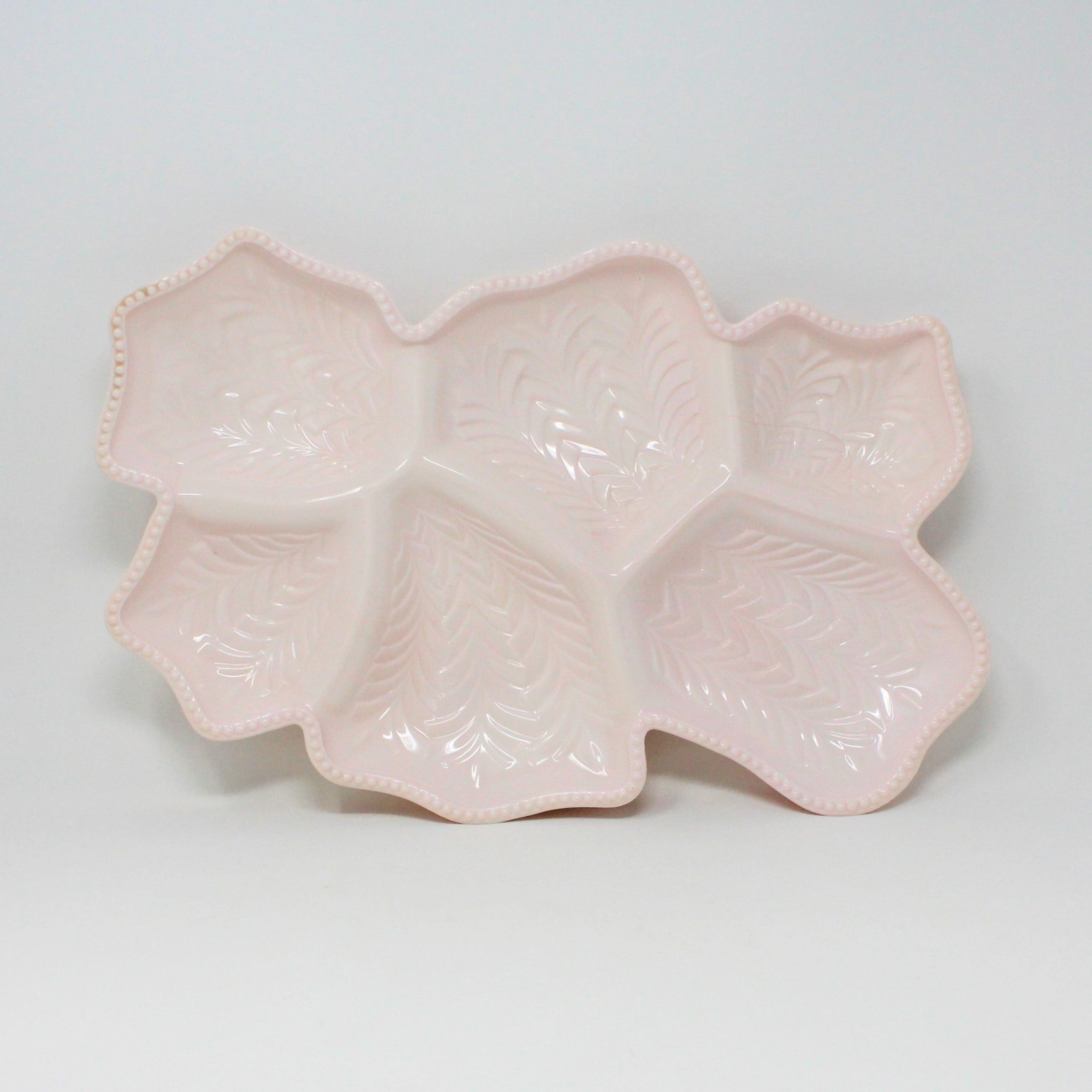 Vintage milk factory glass serving platters with