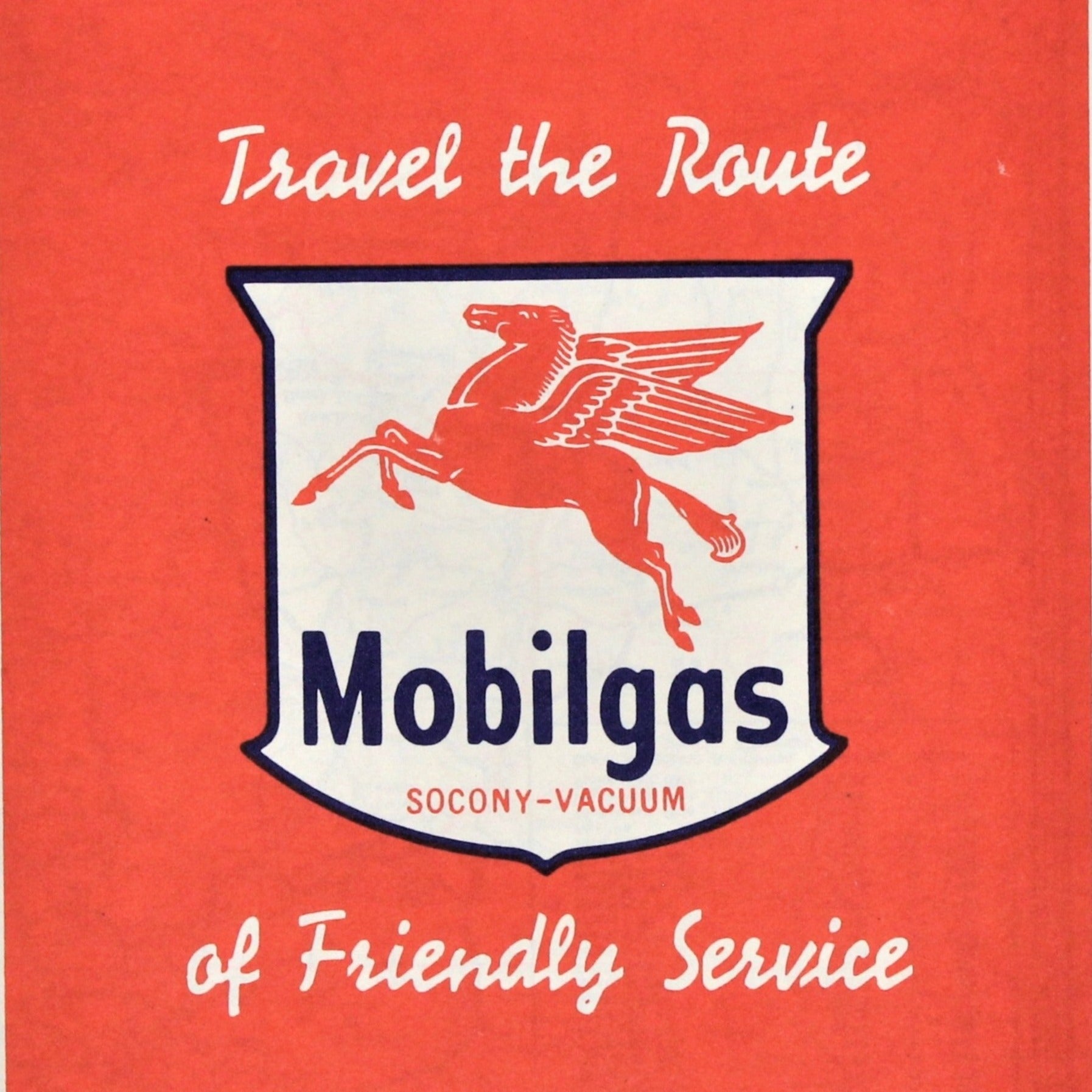 Vintage Mobil pegasus (flying horse) gas station insigia along a road in  East Texas | Library of Congress