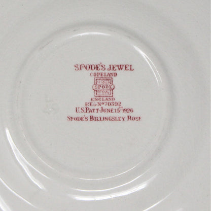 Saucers, Spode Copeland, Billingsley Rose, English Earthenware, Vintage