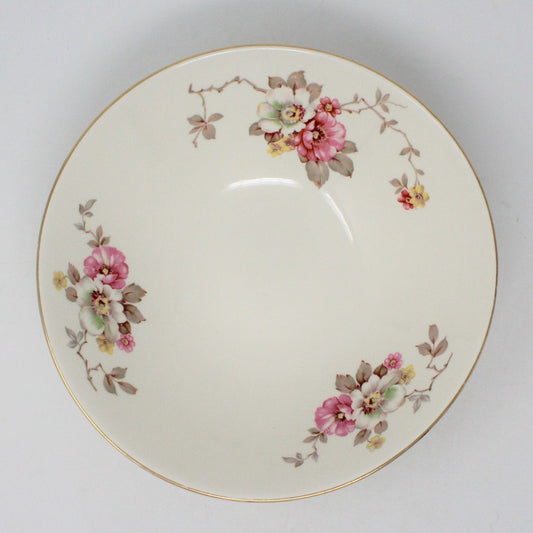 Serving Bowl, Edwin M. Knowles, Blossom Time, Vintage