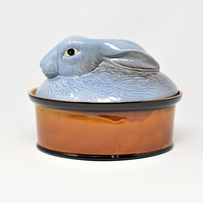 Casserole, SECLA, Rabbit Head Lidded Bowl, Vintage Pottery, Portugal