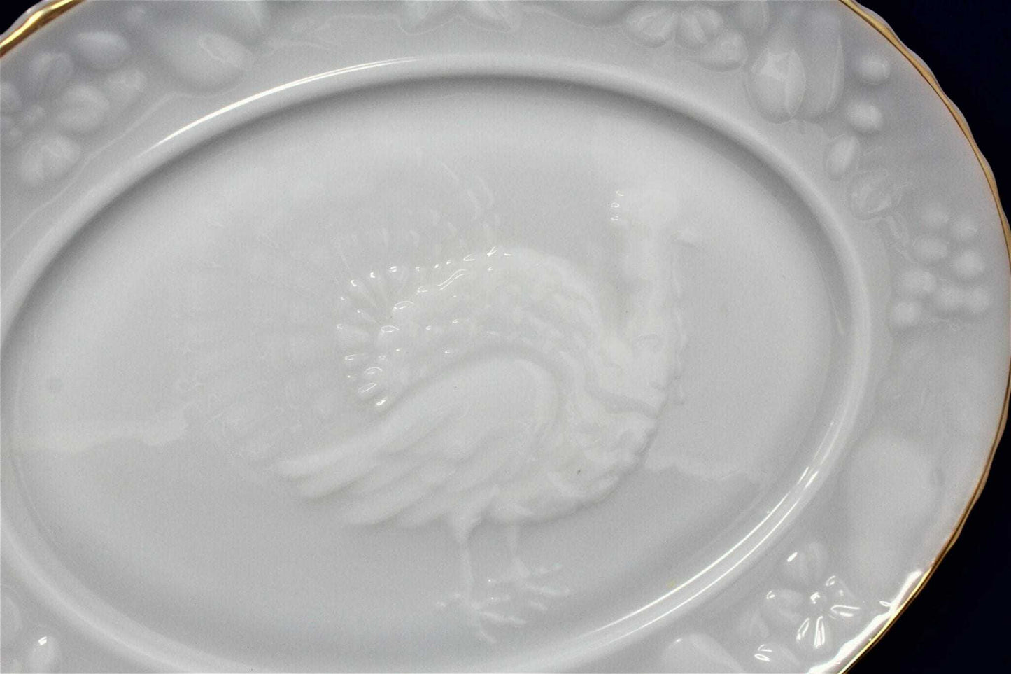 Serving Platter, Anchor Hocking Fire King Turkey Platter, Vintage