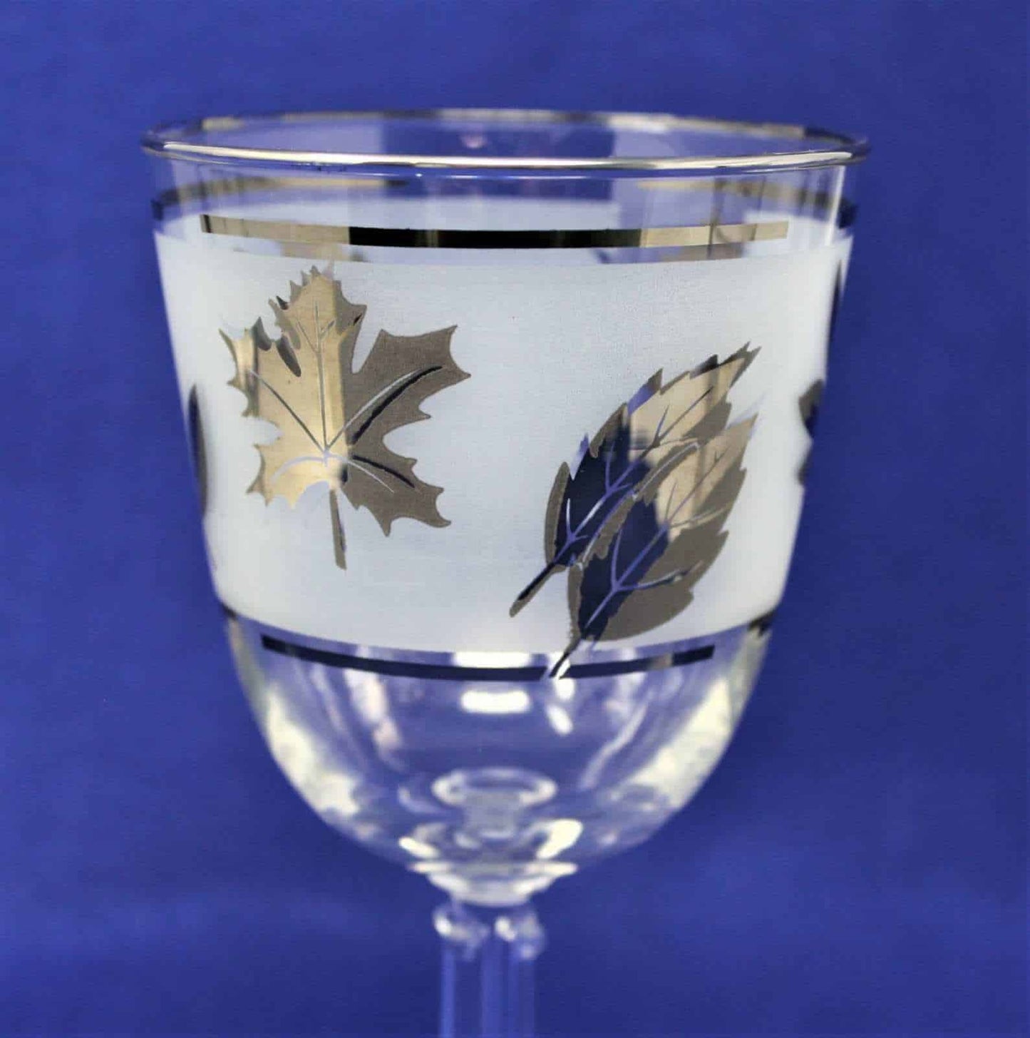 Wine Glasses, Libbey Silver Foliage, Mid-Century Modern, Set of 6, Vintage, SOLD