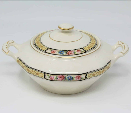 Sugar Bowl with Lid, Edwin M. Knowles, Ivory 29-1-1, Vintage, RARE, SOLD