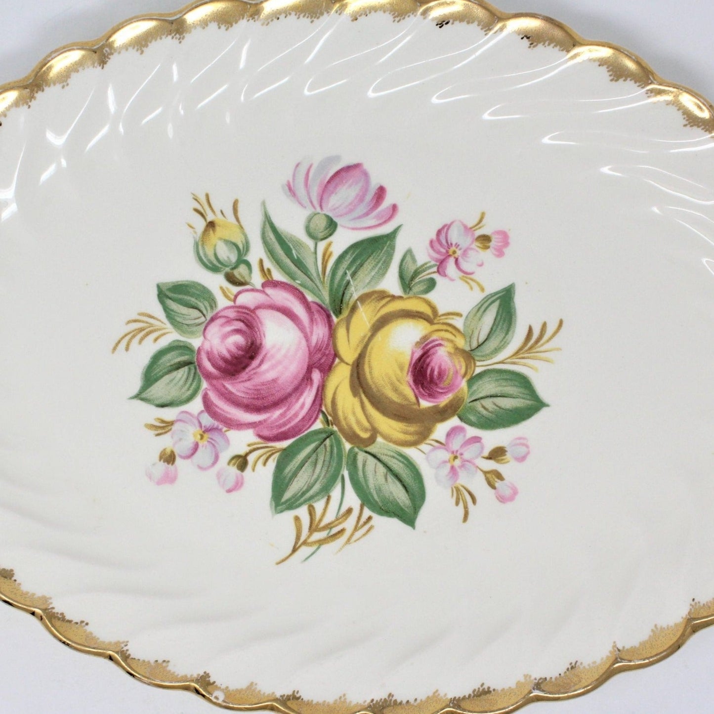 Serving Platter, Royal China, Quban Royal, 22K Gold, Vintage 14"