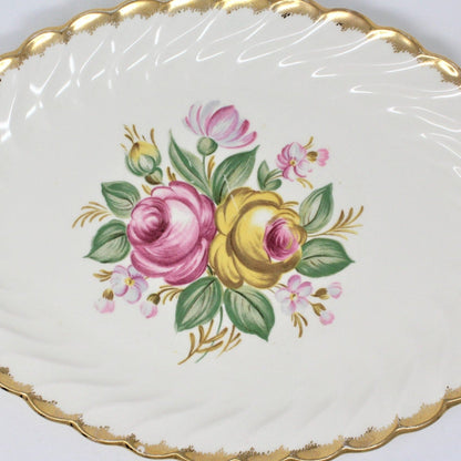 Serving Platter, Royal China, Quban Royal, 22K Gold, Vintage 14"