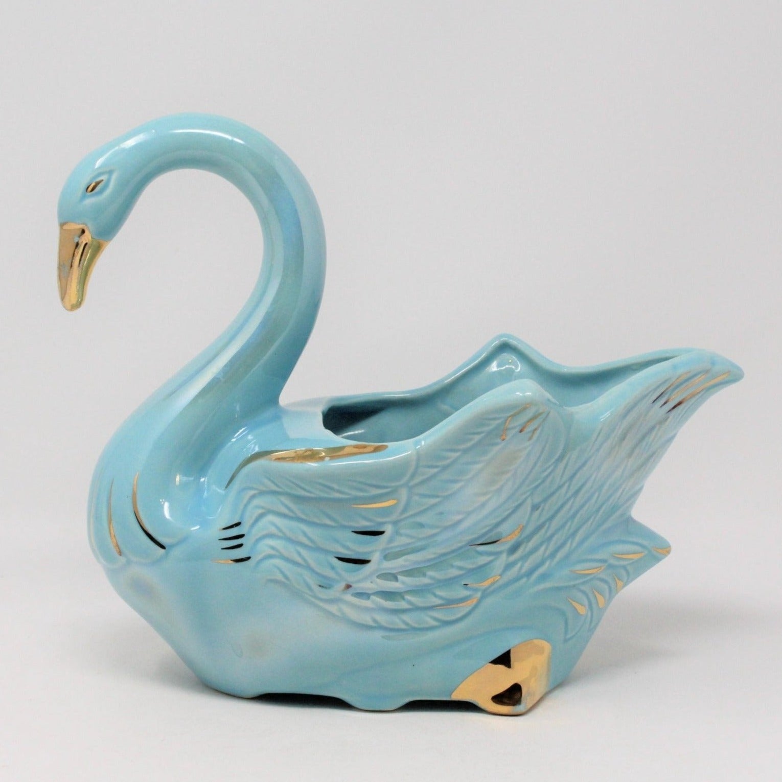 Ceramic Sequoia Ware American hotsell Bisque Swan Planter