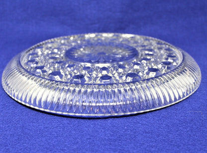 Serving Plate, Federal Glass, Windsor (Button & Cane), Vintage 11"