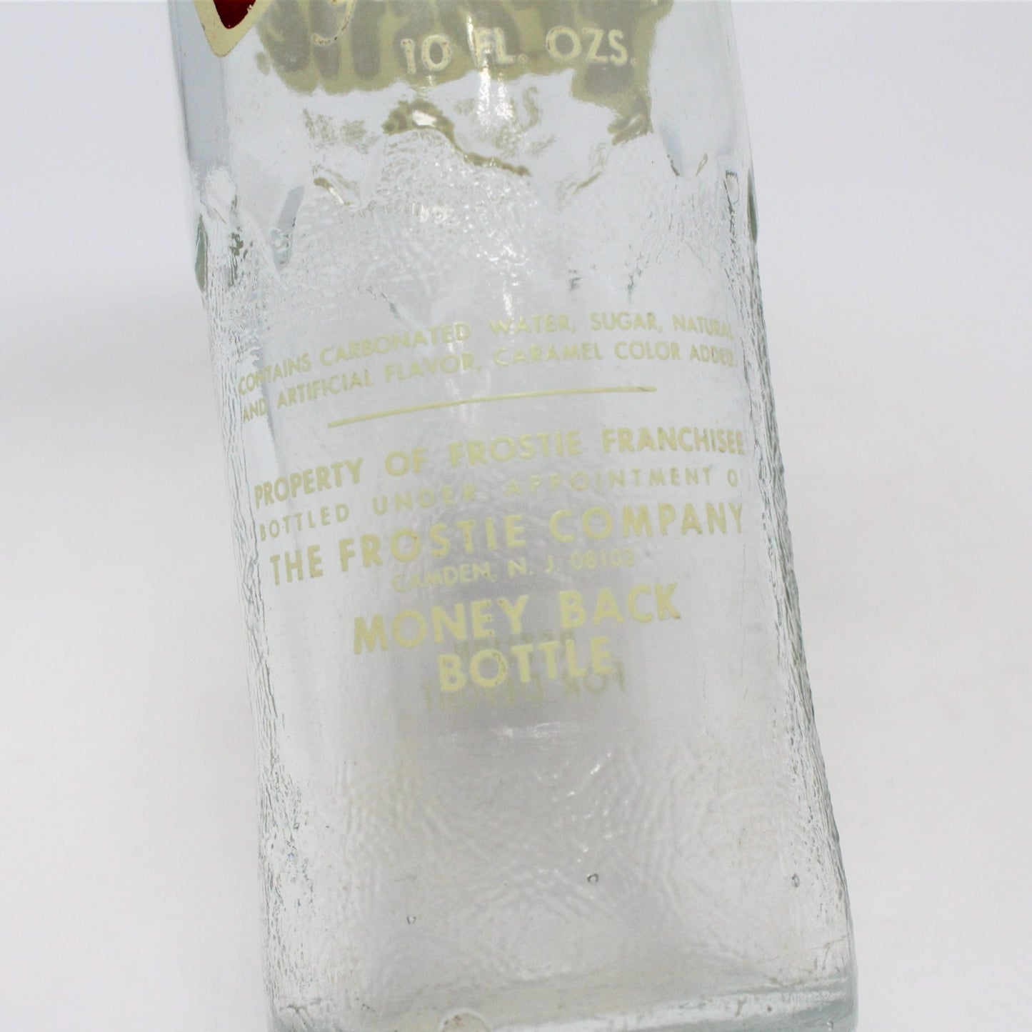 Soda Bottle, Frostie Root Beer, ACL 10oz, Camden, N.J., Vintage 1973