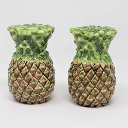 Salt and Pepper Shakers, Pineapple Shaped, Ceramic