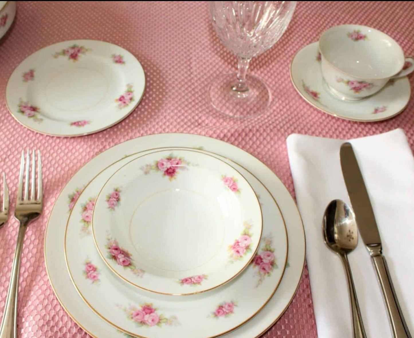 Dinnerware, RC Royal Crockery, Noritake Bone China, 6 Pcs. Place Setting, Vintage