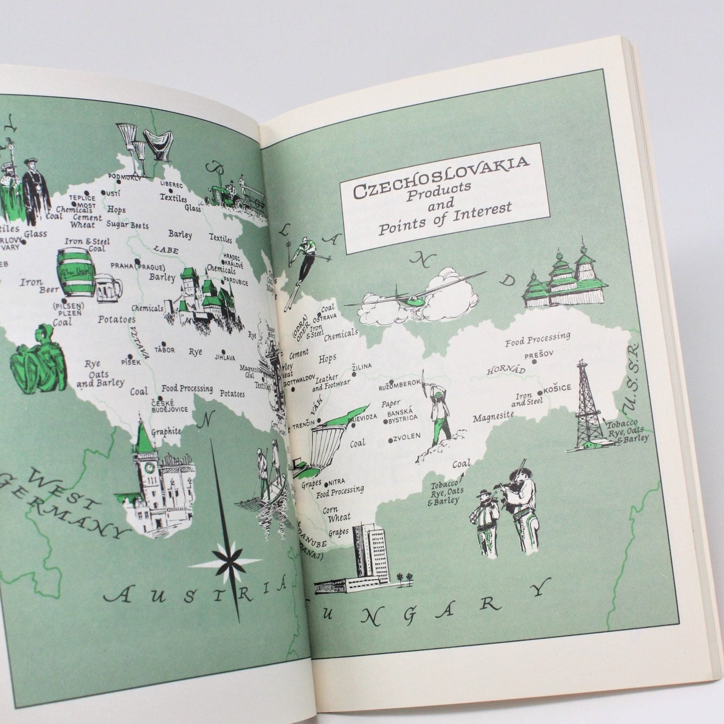 Travel Book, Geographical Society Around the World, Czechoslovakia,1967, SOLD