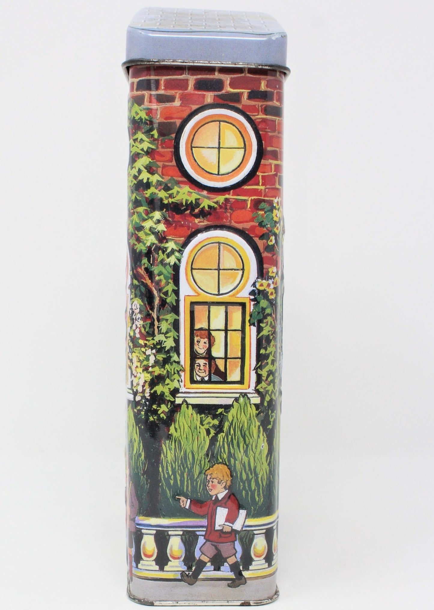 Gift Tin / Cookie Tin, Hershey's Village Tin, School House, England, 2000