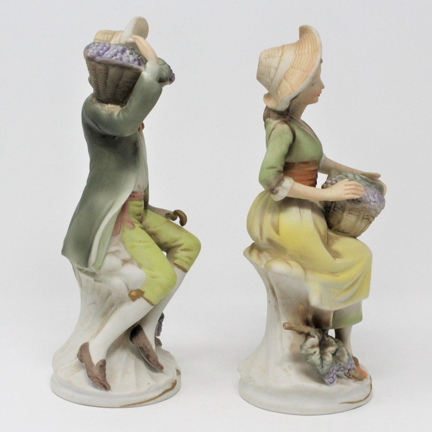 Figurine, HomCo, 1258 Toscany Boy & Girl with Grapes, Porcelain, Vintage