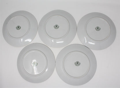 Dessert / Salad Plates, Kahla Germany, Fruits & Nuts Pattern, Set of 5, Vintage