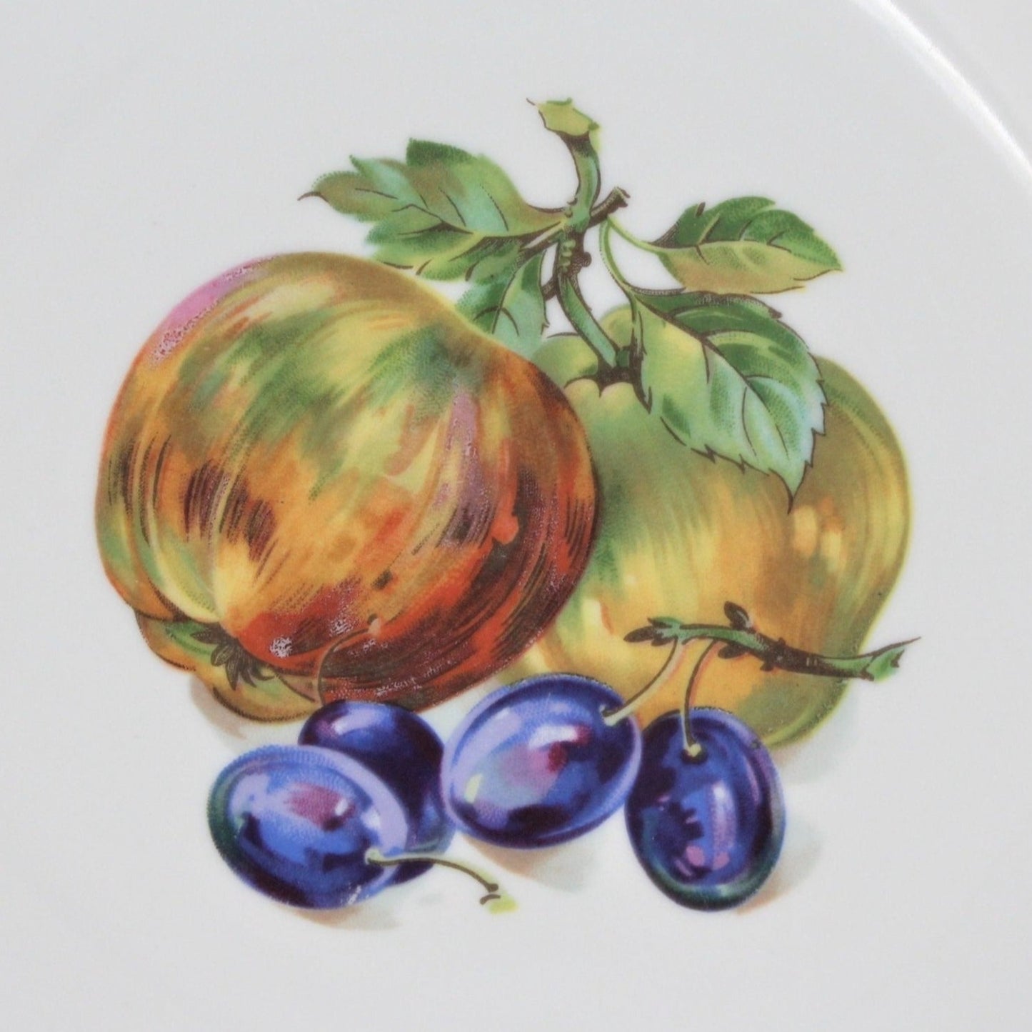 Dessert / Salad Plates, Kahla Germany, Fruits & Nuts Pattern, Set of 5, Vintage