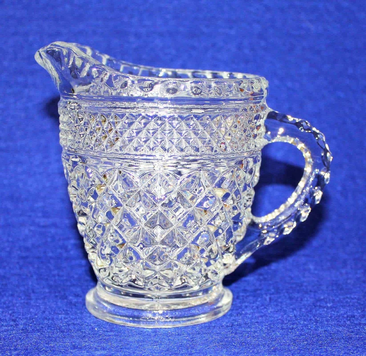 Creamer & Sugar with Lid, Anchor Hocking, Wexford, Vintage