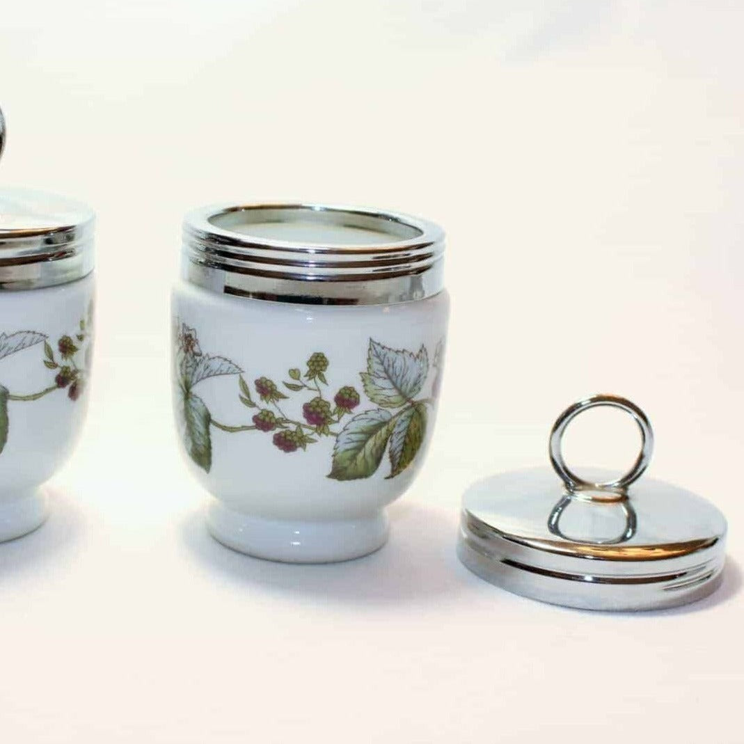 Royal Worcester Porcelain Egg Coddler Set of 3