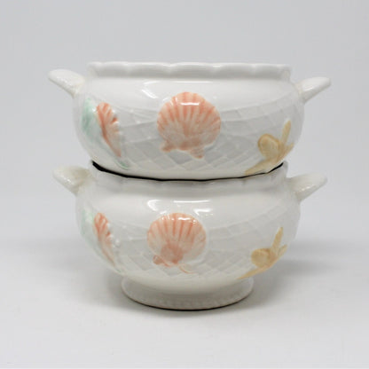 Soup Bowls, Himark, Sea Catch, Ceramic, Set of 2, Japan, Vintage