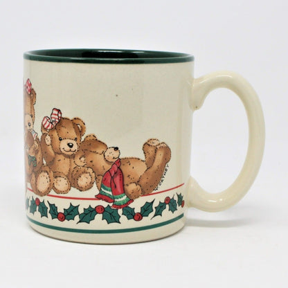 Mug, Potpourri Press, Christmas Teddy Bears  Ceramic, Vintage