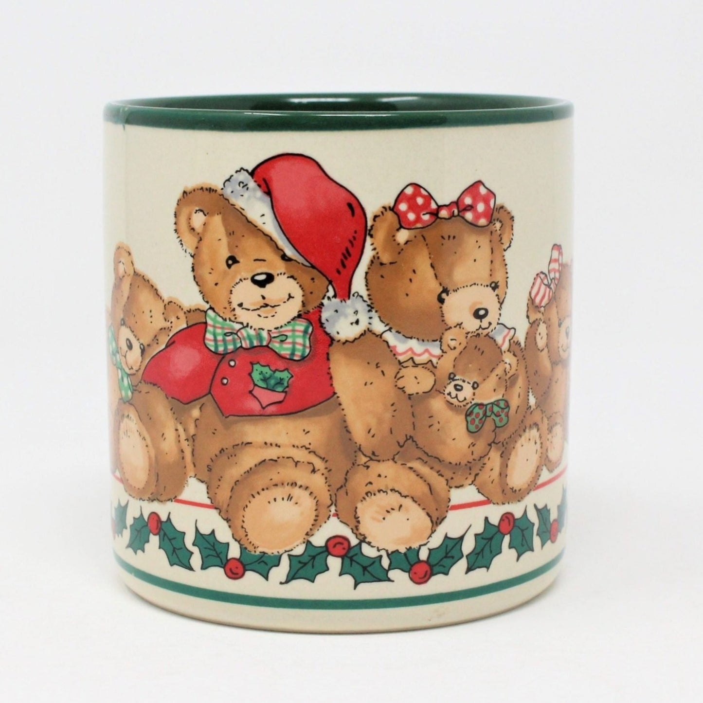 Mug, Potpourri Press, Christmas Teddy Bears  Ceramic, Vintage