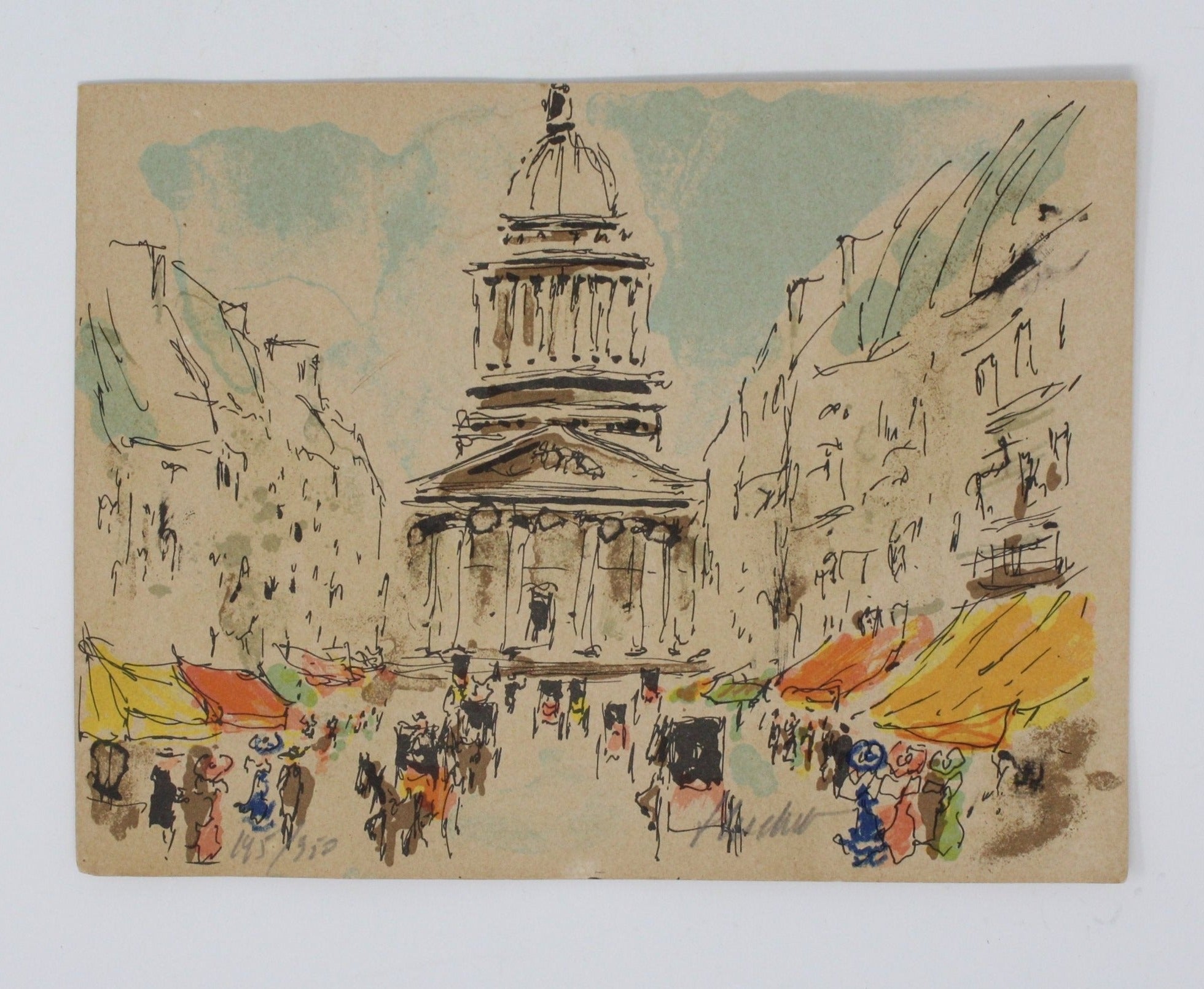 Urbain Hutchet store Lithograph