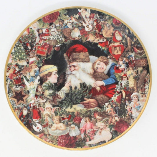 Decorative Plate, Hamilton Collection, A Visit from St Nicholas, Vintage