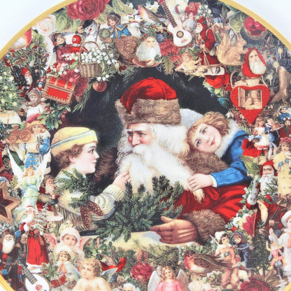 Decorative Plate, Hamilton Collection, A Visit from St Nicholas, Vintage