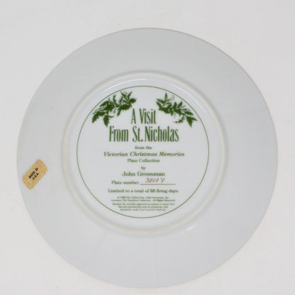 Decorative Plate, Hamilton Collection, A Visit from St Nicholas, Vintage