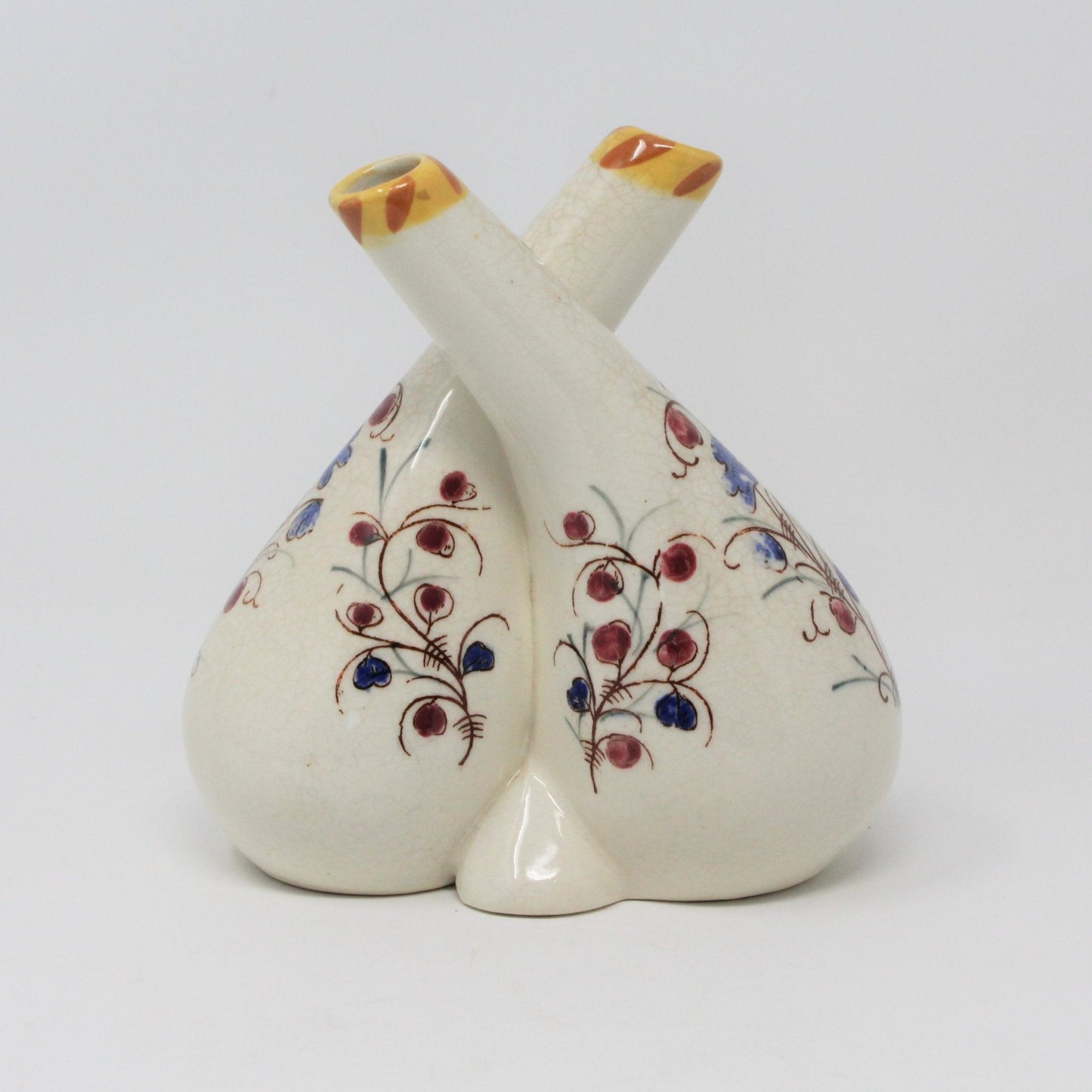 Cruet, Double Neck / Twist Neck, Dancing Couple, Ceramic, Vintage