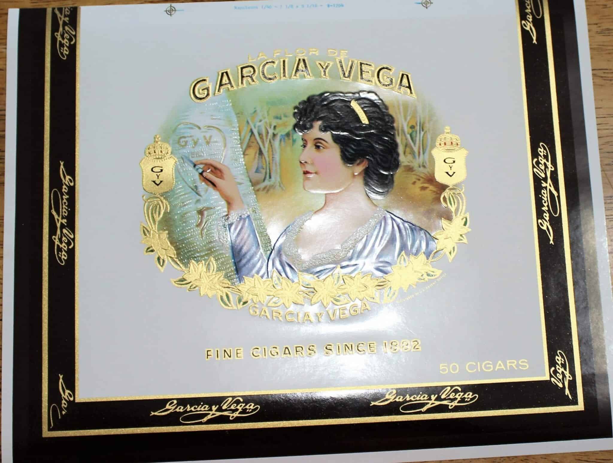 Cigar Box Label, Garcia y Vega Inner Label, Original 1930's