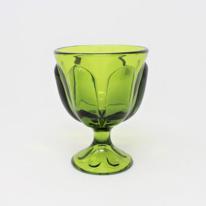 Bon Bon / Candy Dish, Viking Epic 6 Petal Green Glass, No Lid, Vintage